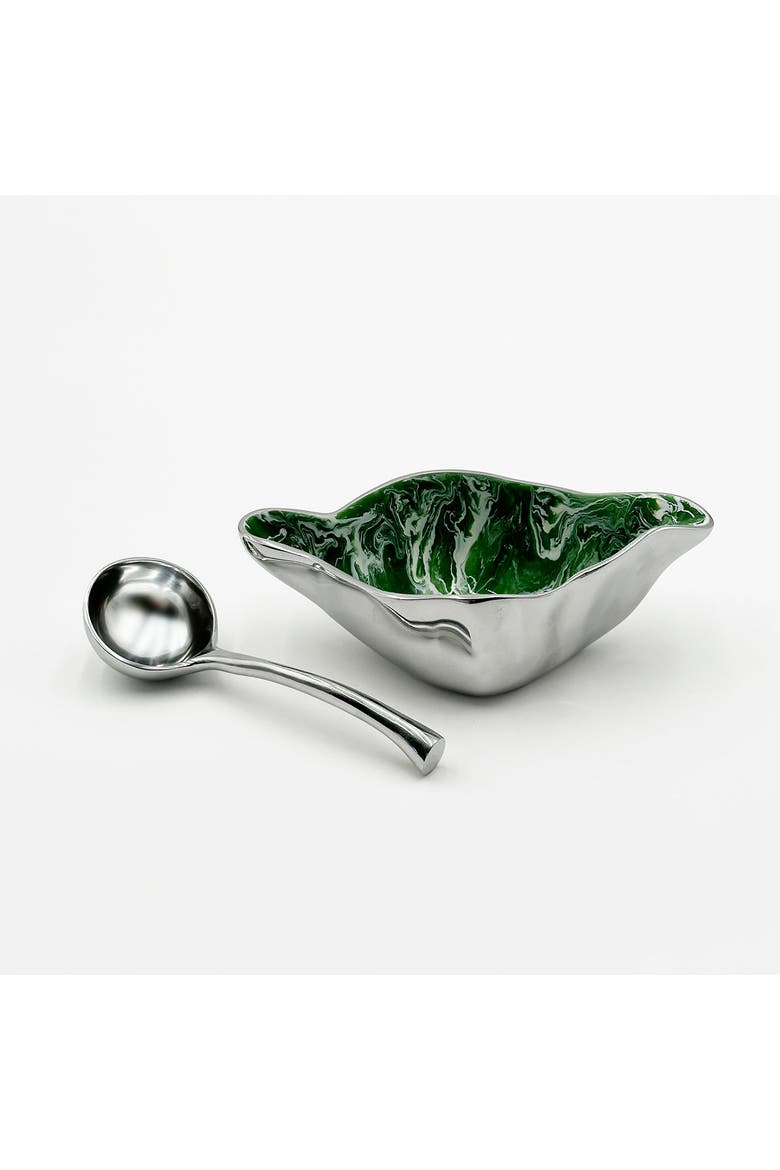Verdura Sauce Boat W/ Ladle, Main, color, Green