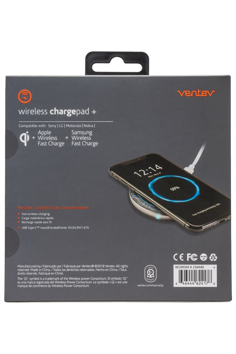 wireless chargepad plus 10W, Alternate, color, Gray