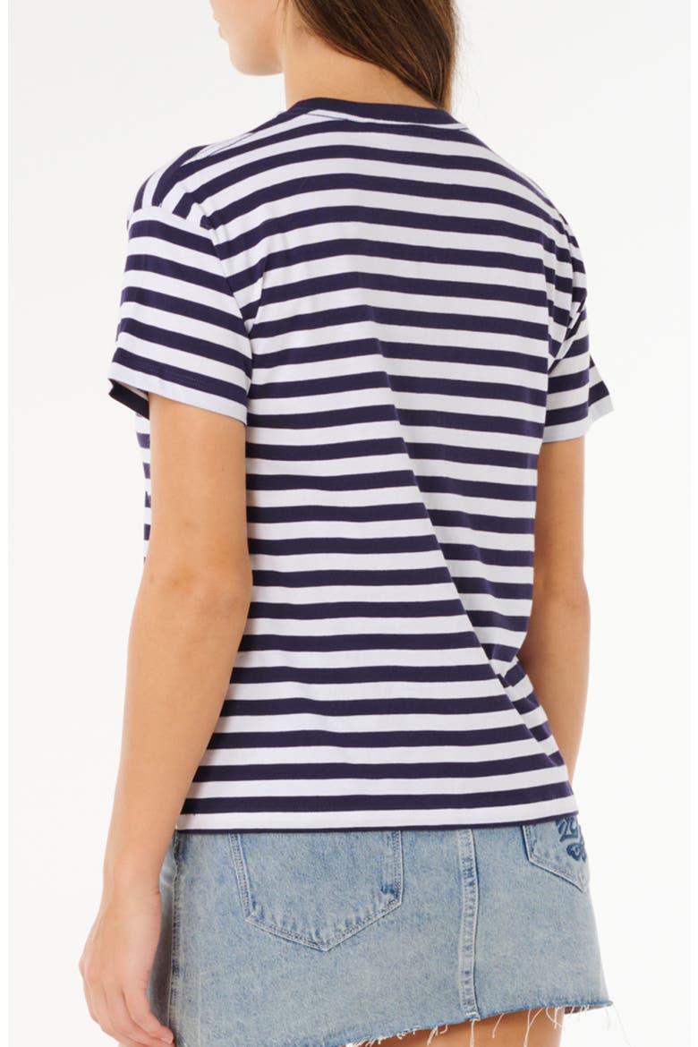Pacific Stripe Embroidered T-Shirt, Alternate, color, DARK NAVY