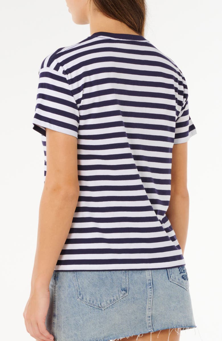 Rip Curl Pacific Stripe Embroidered T-Shirt, Alternate, color, 