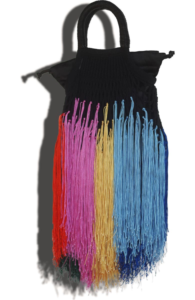 Petit Kouraj Mini Fringe Top Handle Bag, Alternate, color,