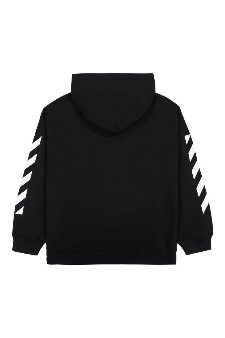 Kids' Diag Graphic Hoodie, Alternate, color, BLACK