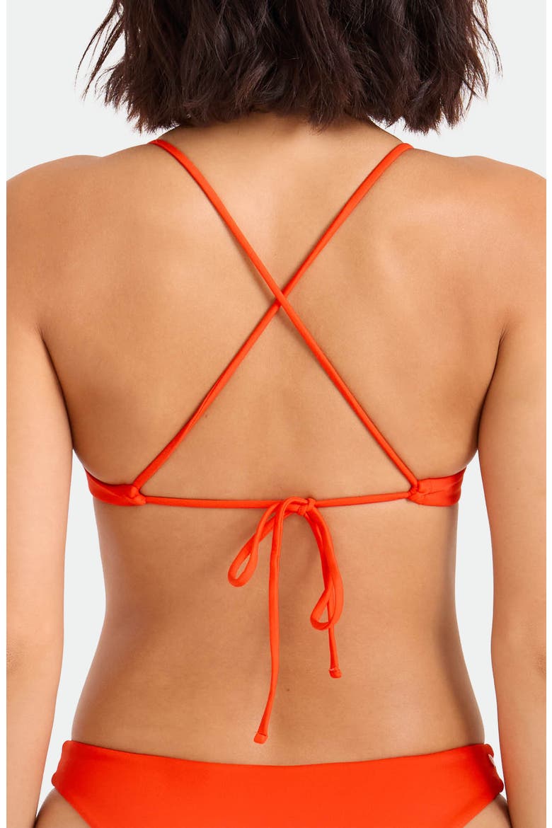 Simply Seamless Twist Front Bikini Top, Alternate, color, PERSIMMON