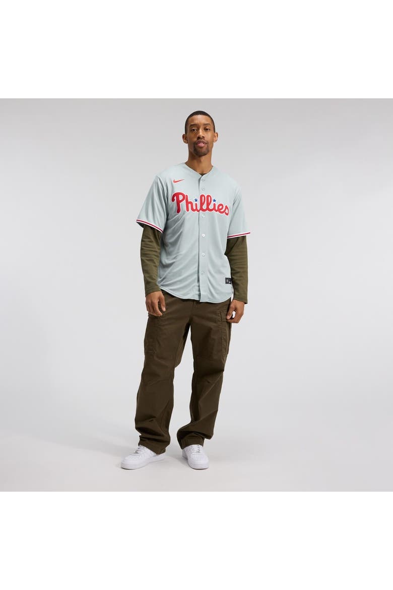 Men's Nike Bryce Harper Gray Philadelphia Phillies Road Replica Jersey, Alternate, color, Gray