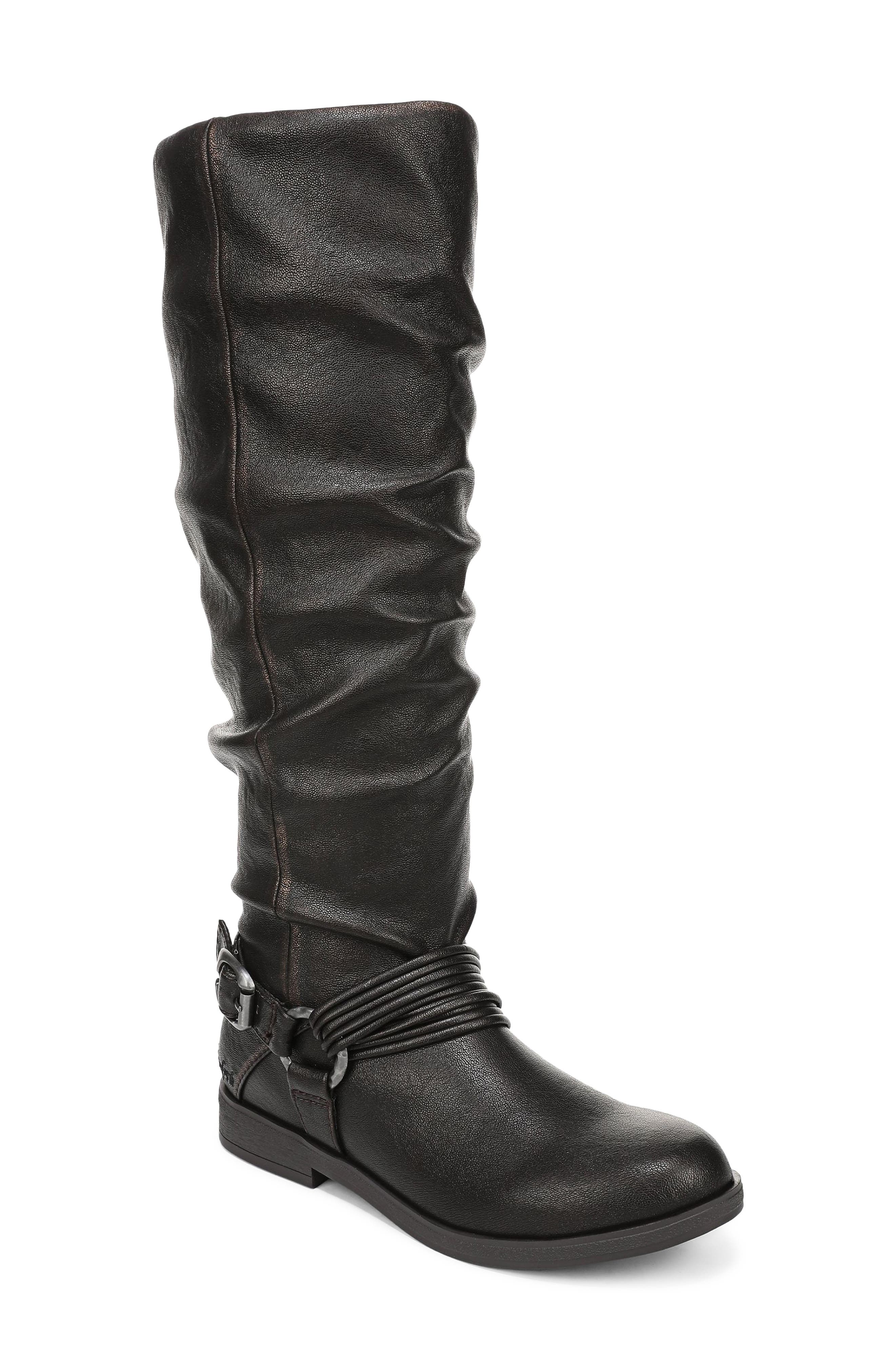 Petra Faux Leather Knee High Boot, Main, color, CHOCOLATE FAUX LEATHER