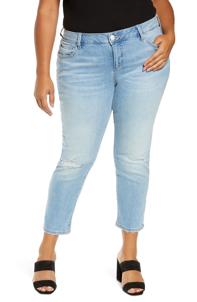 SLINK Jeans Distressed Crop Boyfriend Jeans, Main, color, Thea