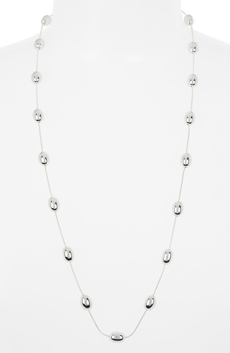 NORDSTROM RACK Orb Station Chain Necklace, Alternate, color, Silver