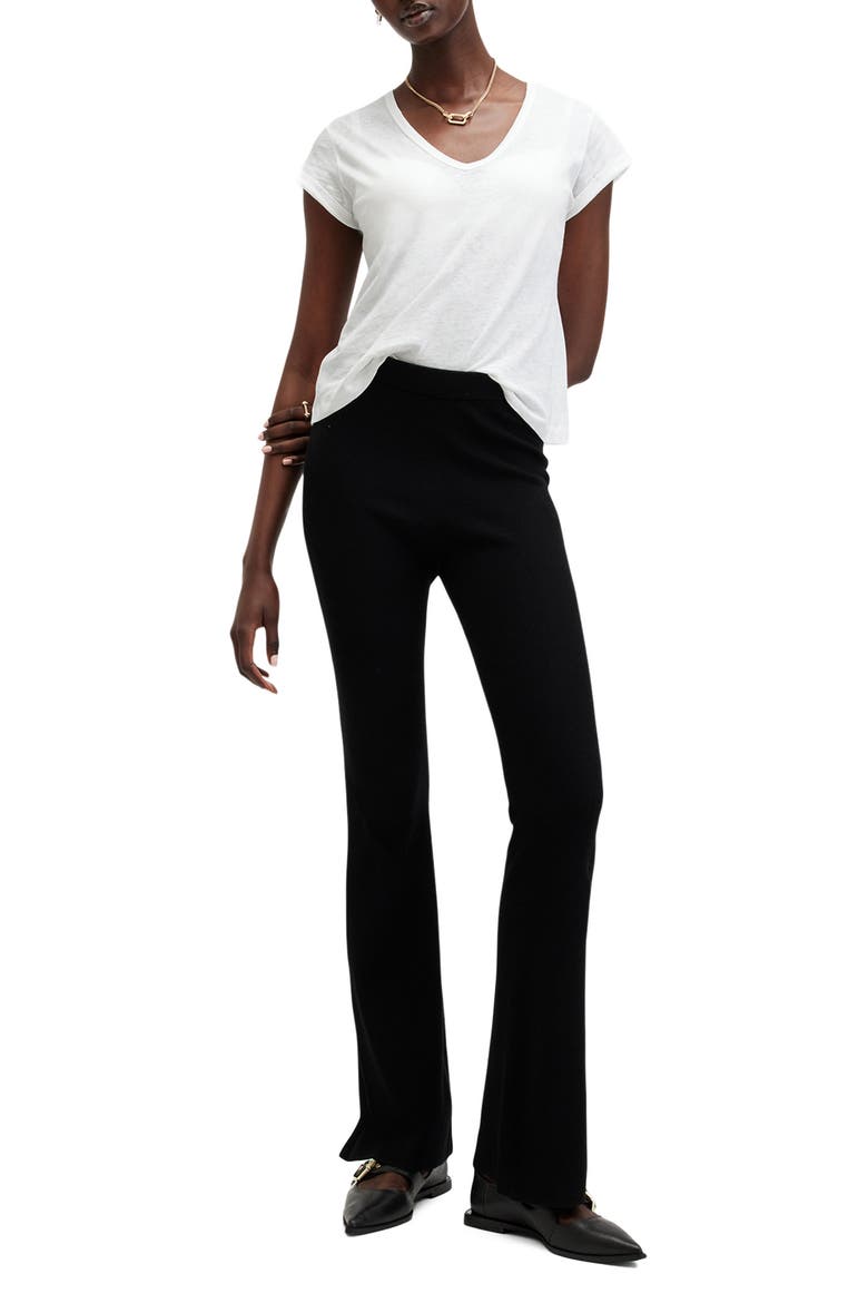 Anna V-Neck Cotton T-Shirt, Alternate, color, WHITE