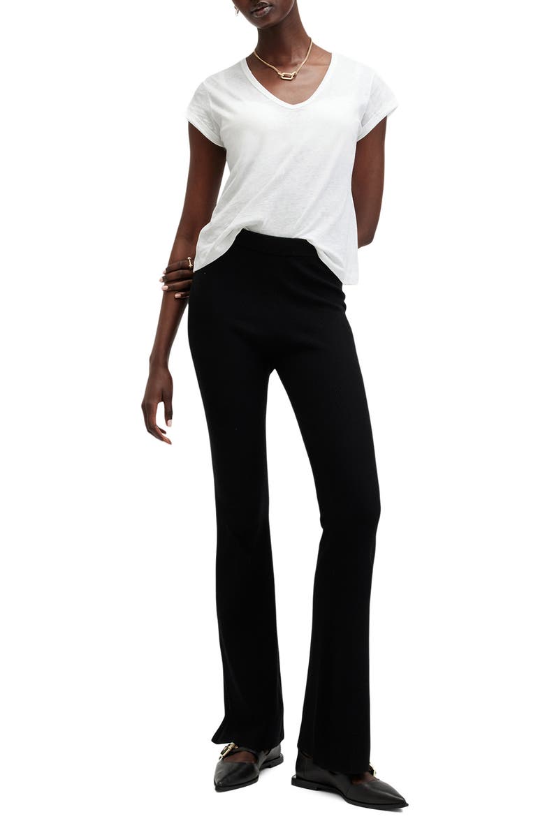 AllSaints Anna V-Neck Cotton T-Shirt, Alternate, color, White