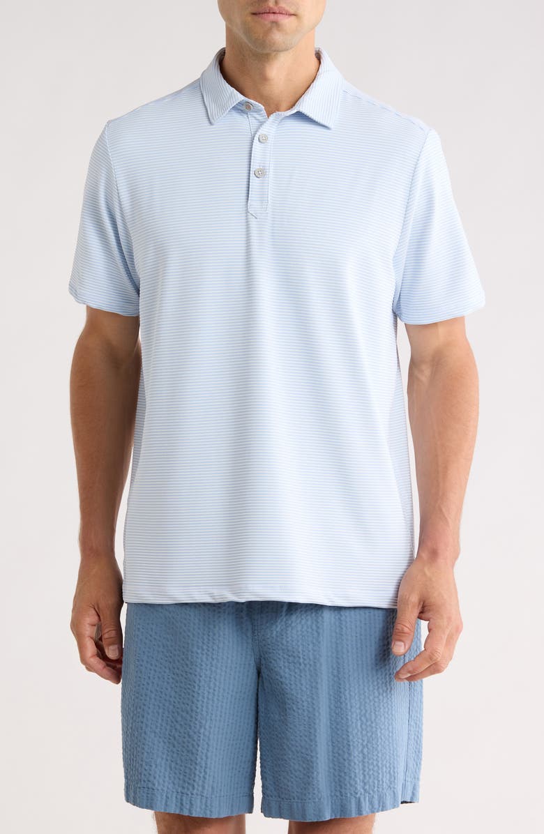 Tommy Bahama Catch The Wave Stripe Polo, Main, color, Sky Blue