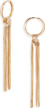 Nordstrom Chain Fringe Hoop Earrings