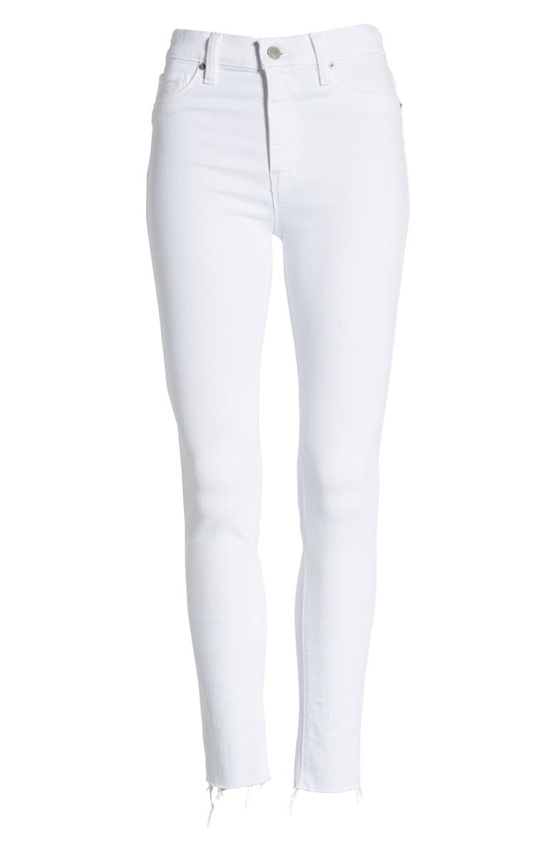 Hudson Jeans Barbara High Waist Raw Hem Ankle Skinny Jeans, Alternate, color, 