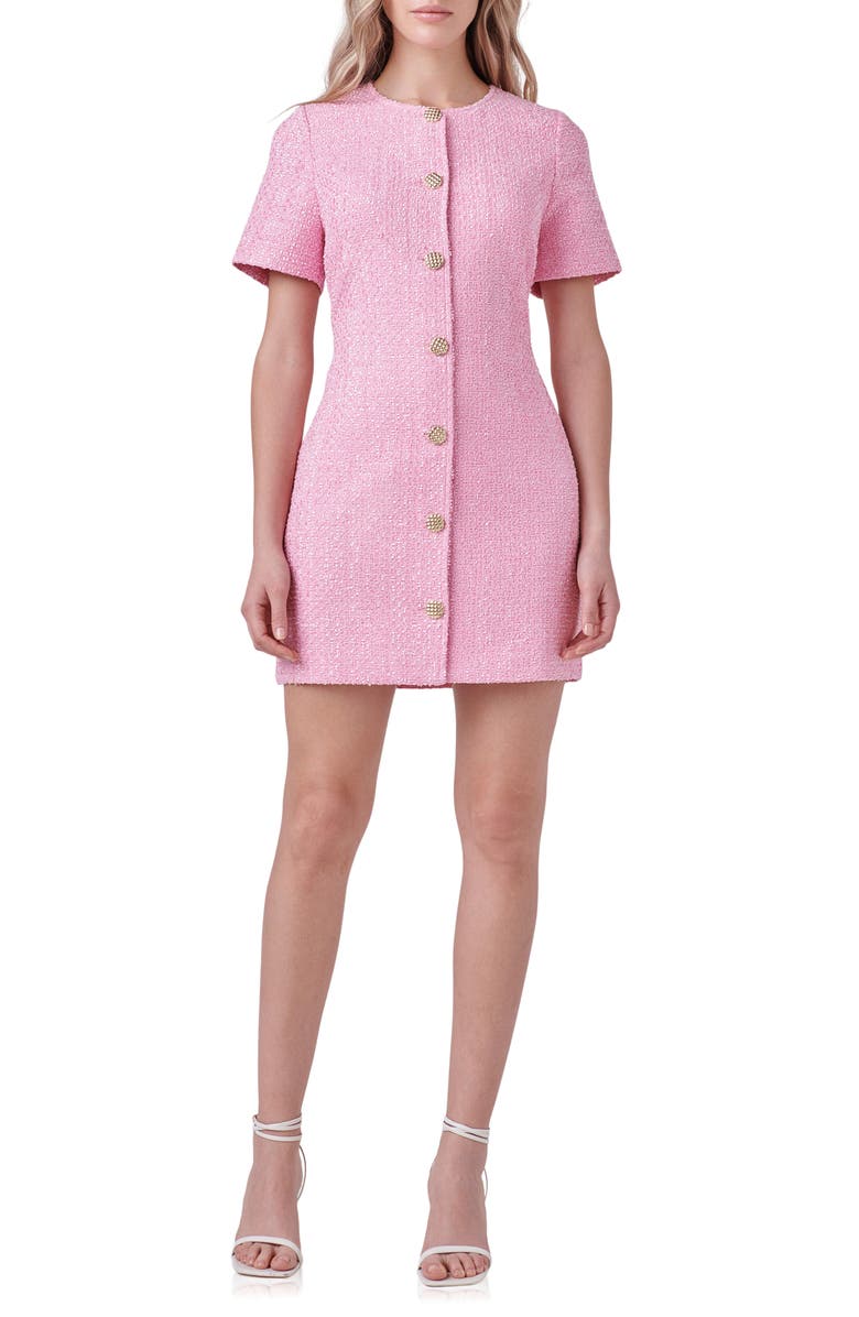 Endless Rose Tweed Sheath Dress, Main, color, 