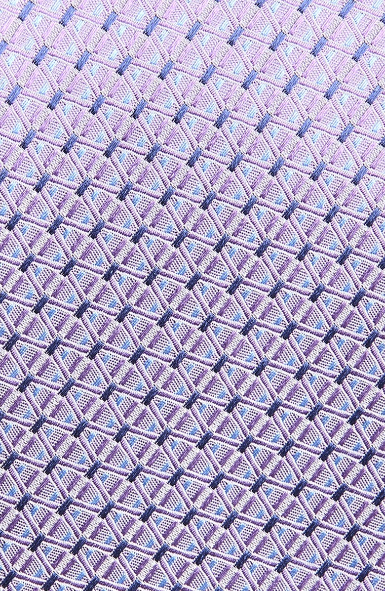 David Donahue Geometric Jacquard Silk Tie, Alternate, color, Purple