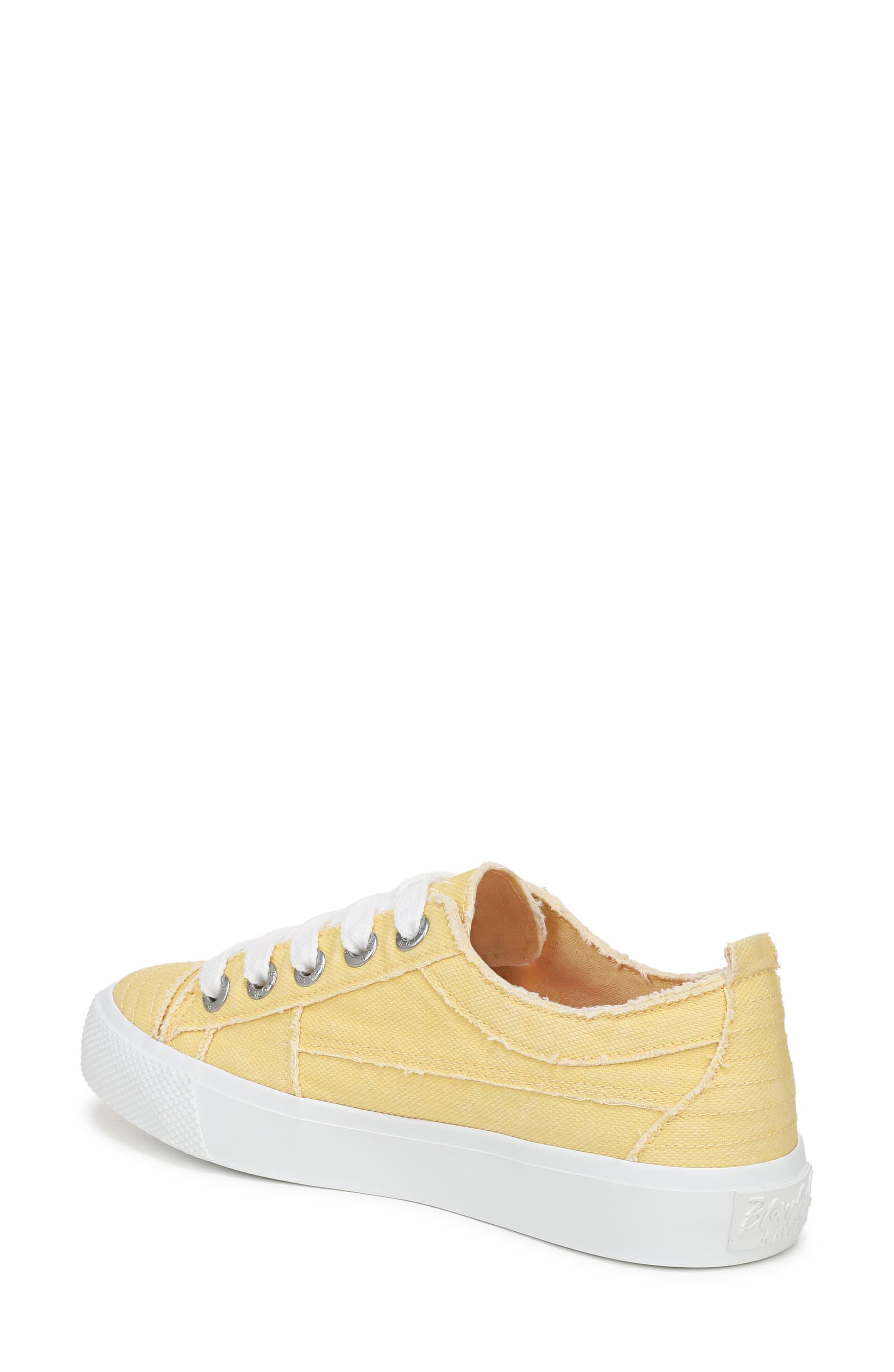 Blowfish Malibu Very Sadie Embroidered Floral Sneaker, Alternate, color, Butter Yellow Canvas