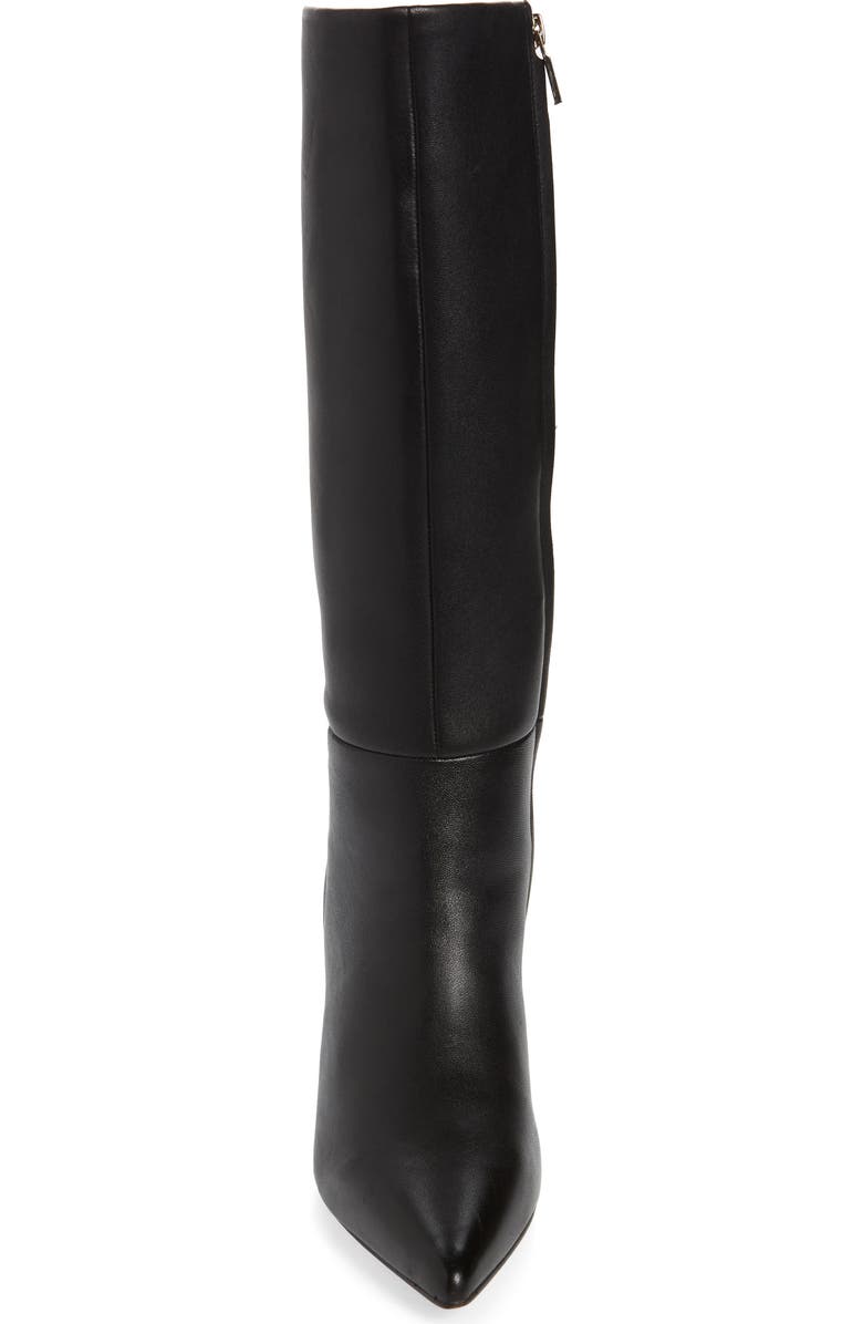 FRANKIE4 Allegra Pointed Toe Knee High Boot, Alternate, color, Black Fitted
