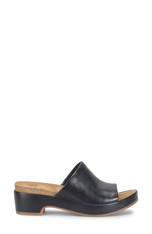 Söfft Cass Platform Slide Sandal In Black
