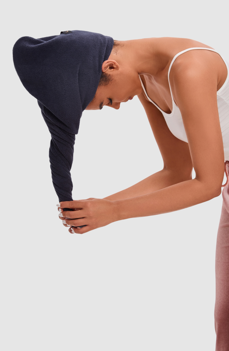 LUCE BEAUTY Adjustable Ultra-Absorbent Hair Towel Wrap, Alternate, color, Black