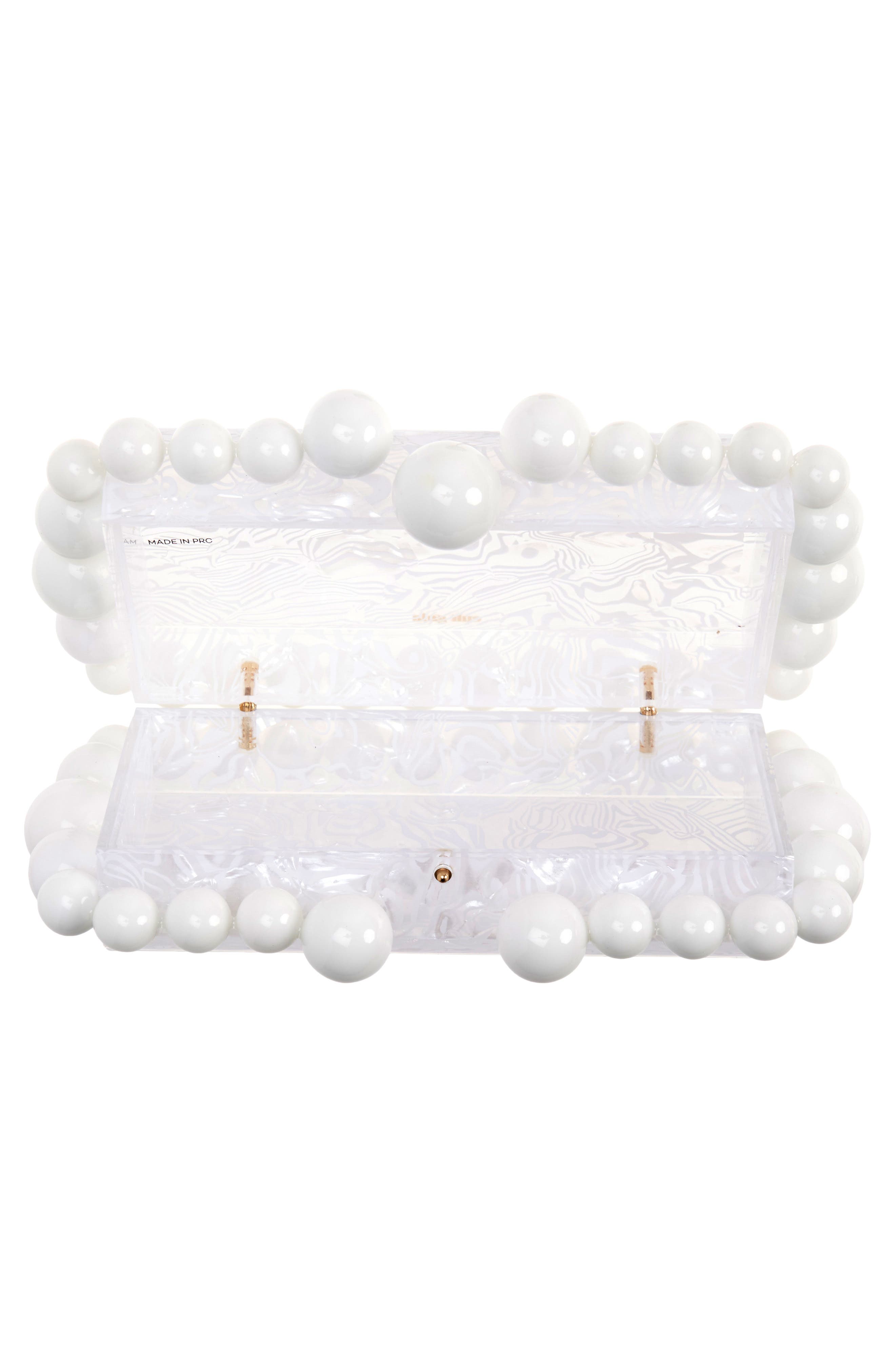 Cult Gaia Eos Beaded Acrylic Box Clutch, Alternate, color, 