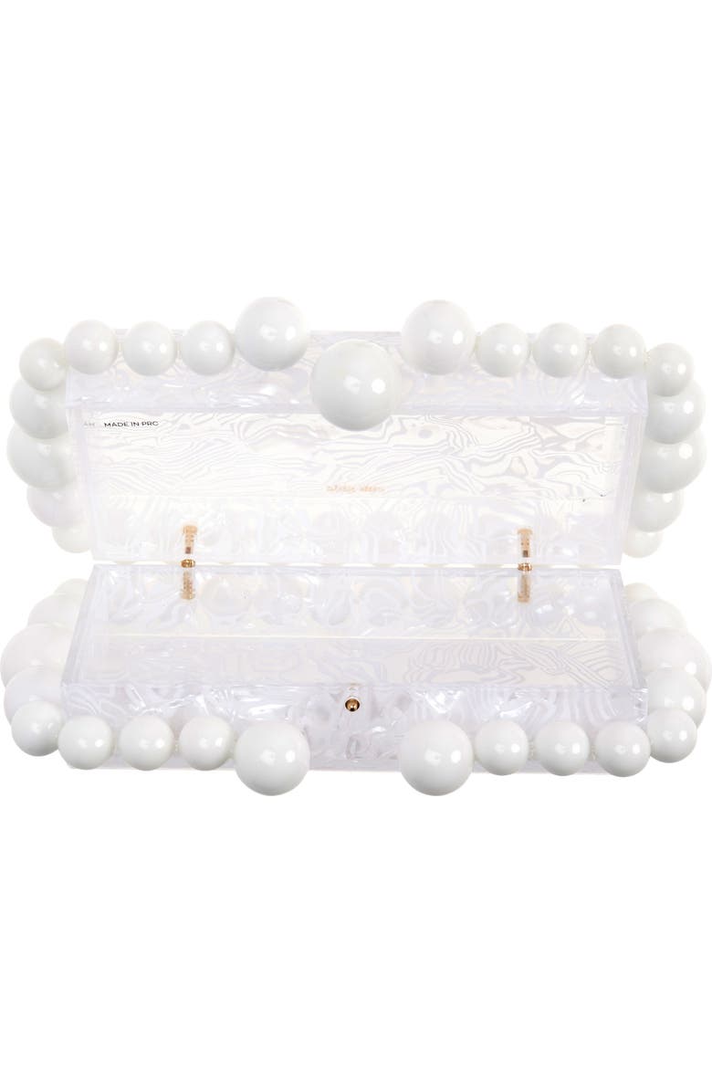 Cult Gaia Eos Beaded Acrylic Box Clutch, Alternate, color,