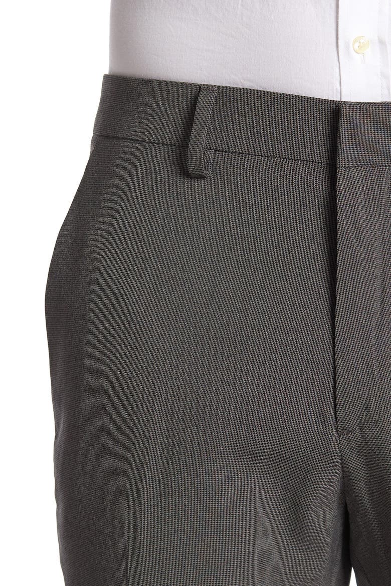 Tic Weave Slim Fit Dress Pant, Alternate, color, MED GREY