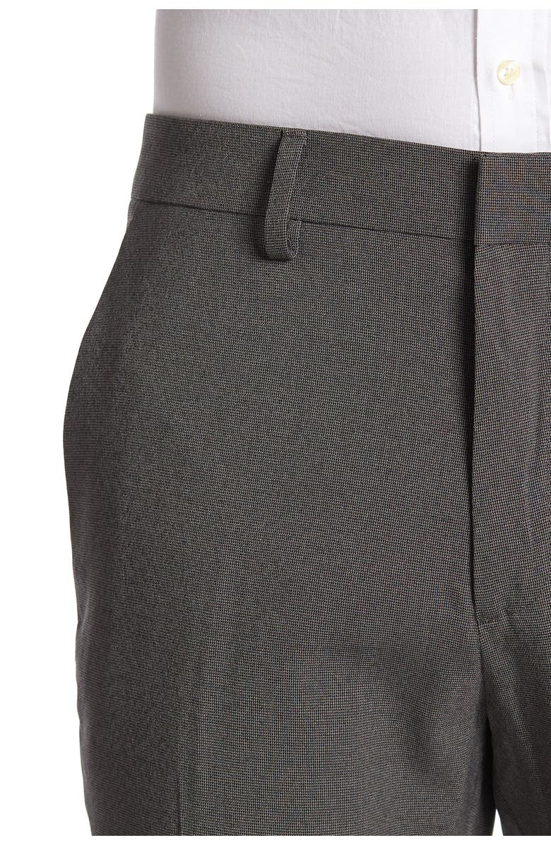 Kenneth Cole Reaction Tic Weave Slim Fit Dress Pant, Alternate, color, Med Grey