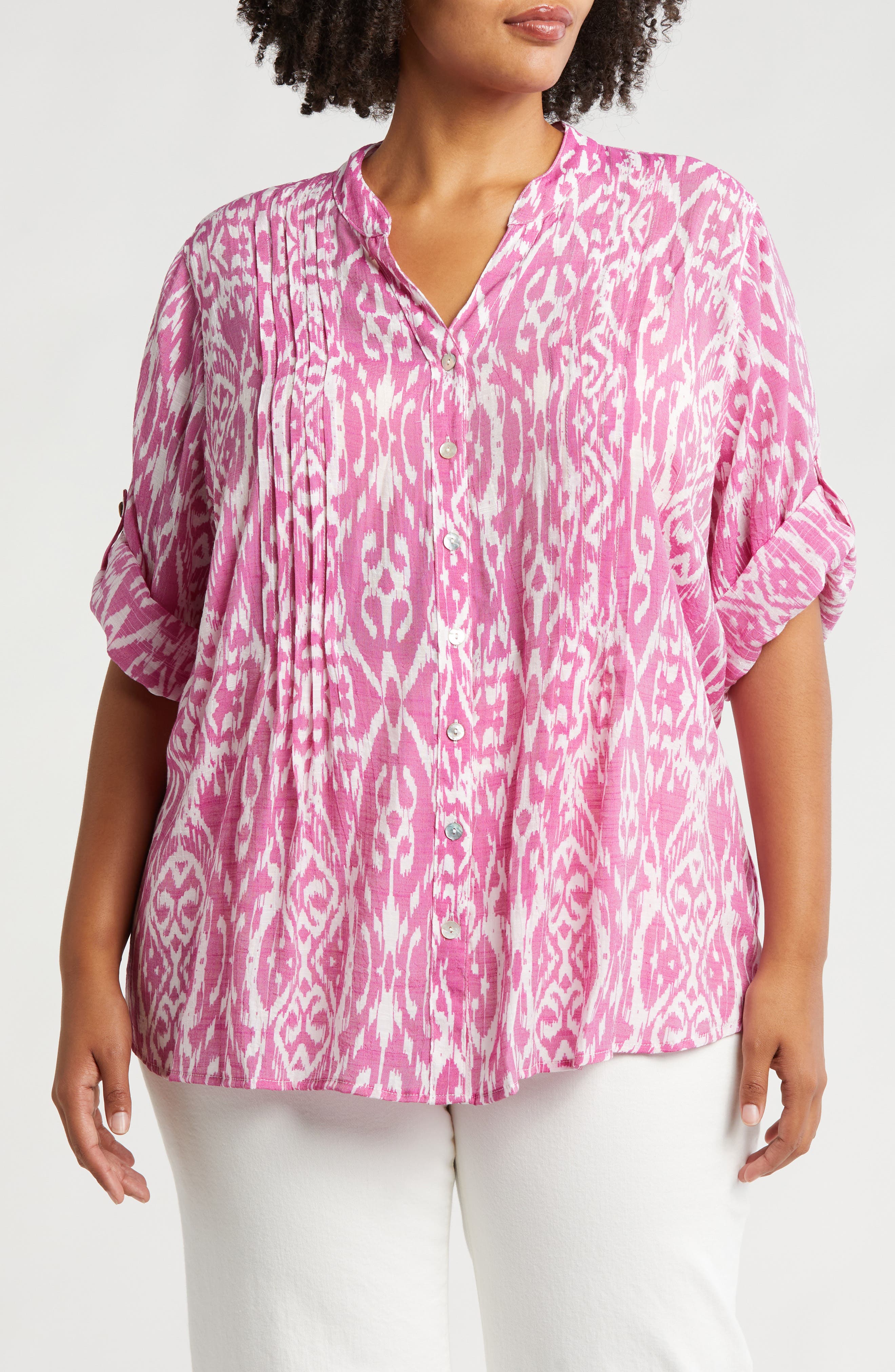 RUBY RD Geometric Button-Up Shirt (Women) | Nordstromrack
