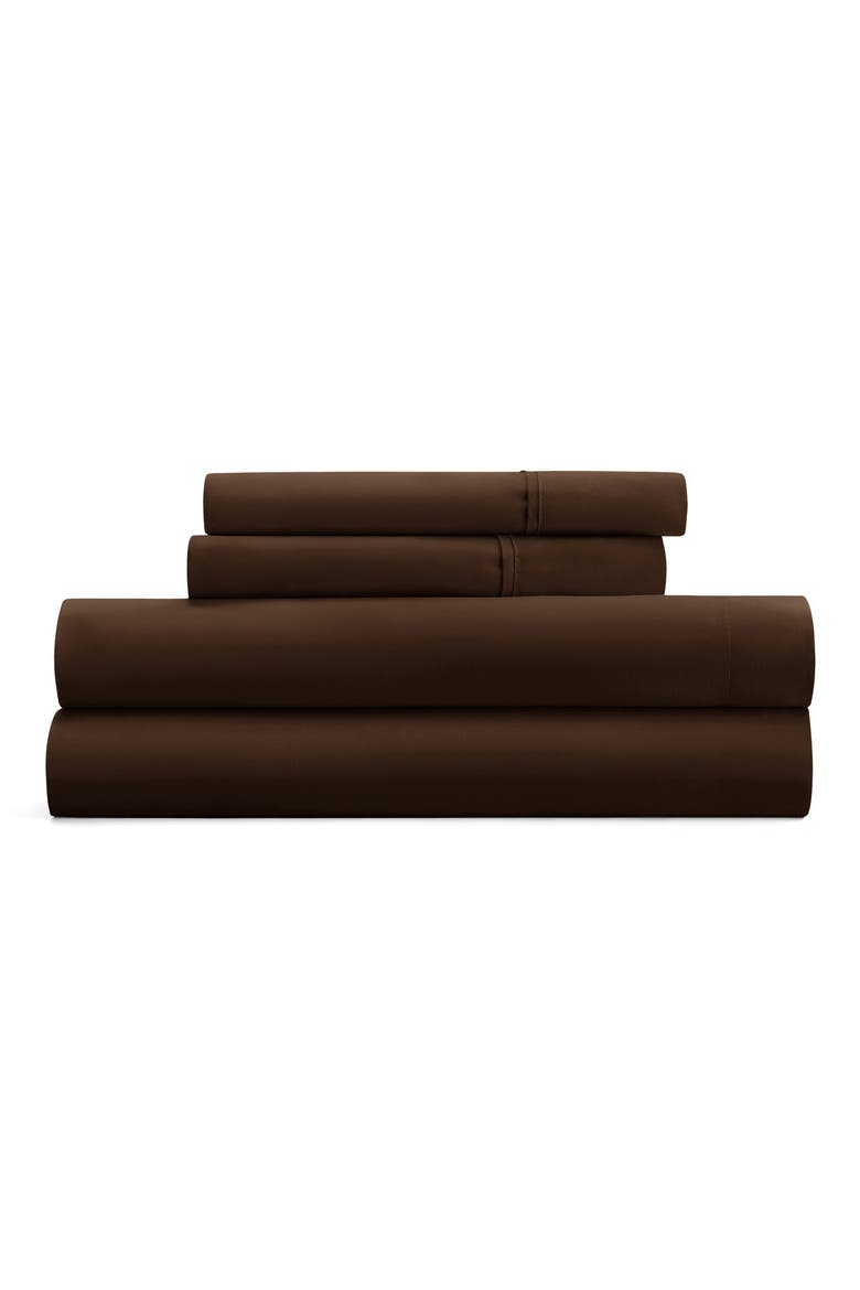 Premium Ultra Soft 4-Piece Bed Sheets Set, Main, color, CHOCOLATE