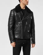 PHILIPP PLEIN Leather Biker Men