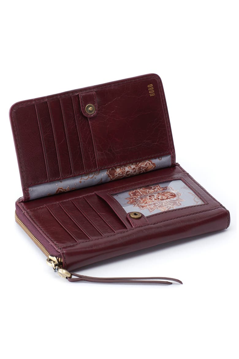 Elm Leather Wallet, Alternate, color, DEEP PLUM