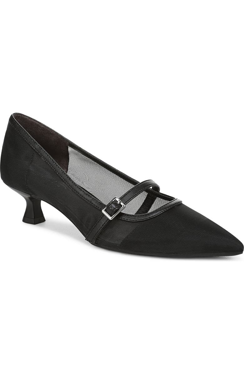 LifeStride Madelyn Mary Jane Pointed Toe Kitten Heel Pump, Main, color, Black