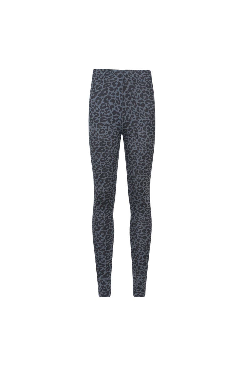 Talus Leopard Print Thermal Leggings, Main, color, Gray