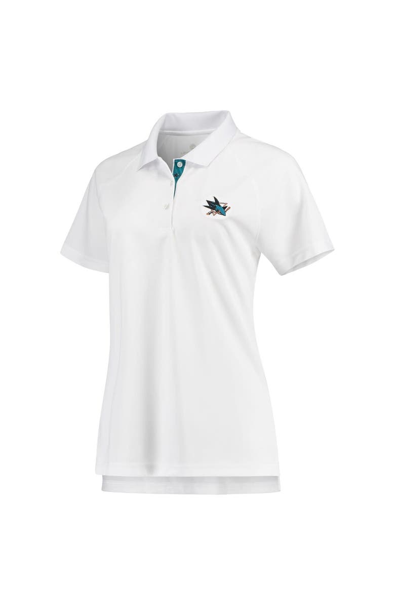 LEVELWEAR Women's Levelwear White San Jose Sharks Balance Raglan Polo, Alternate, color, 