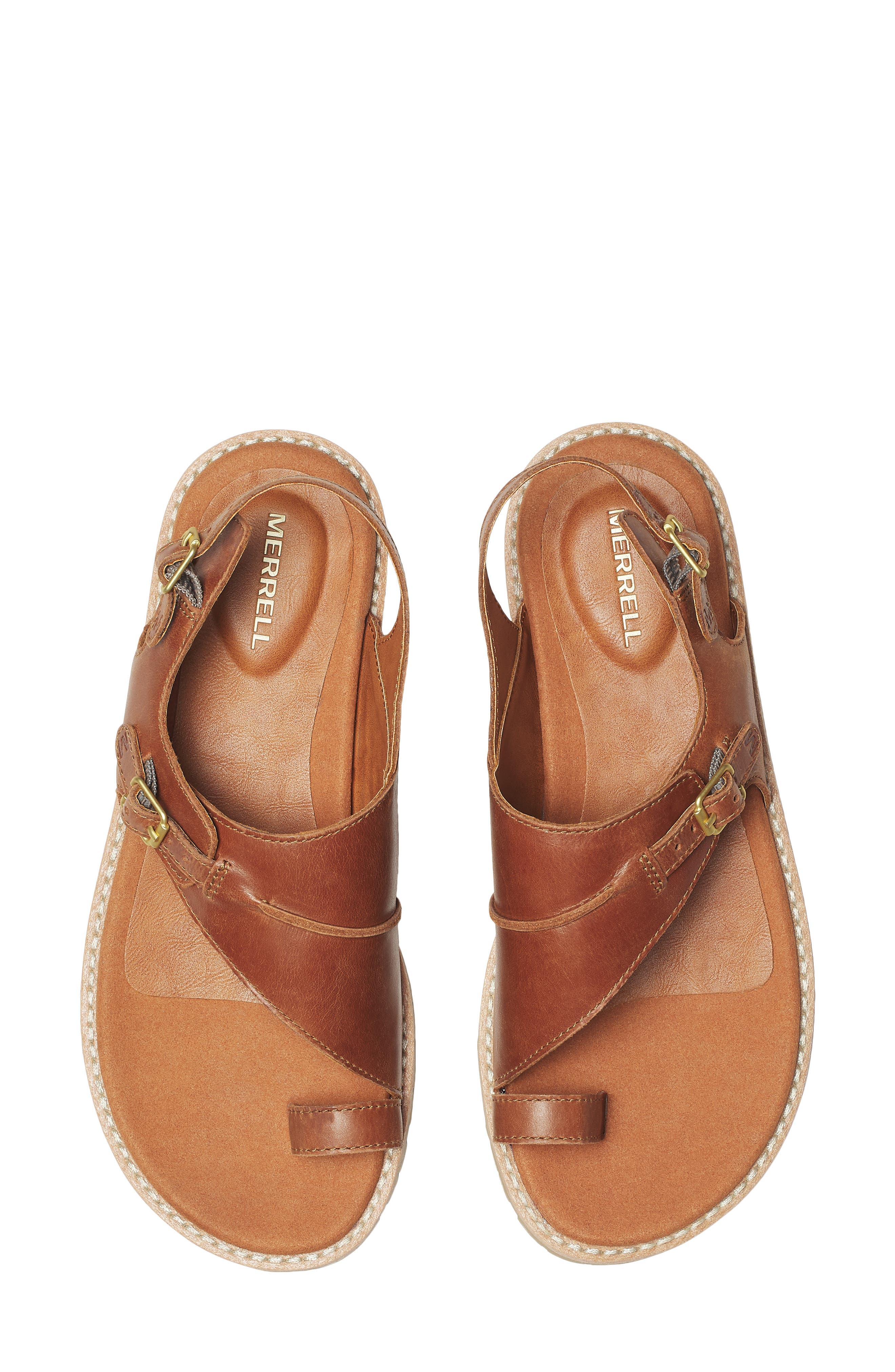 Haven Toe Loop Sandal, Alternate, color, CARAMEL