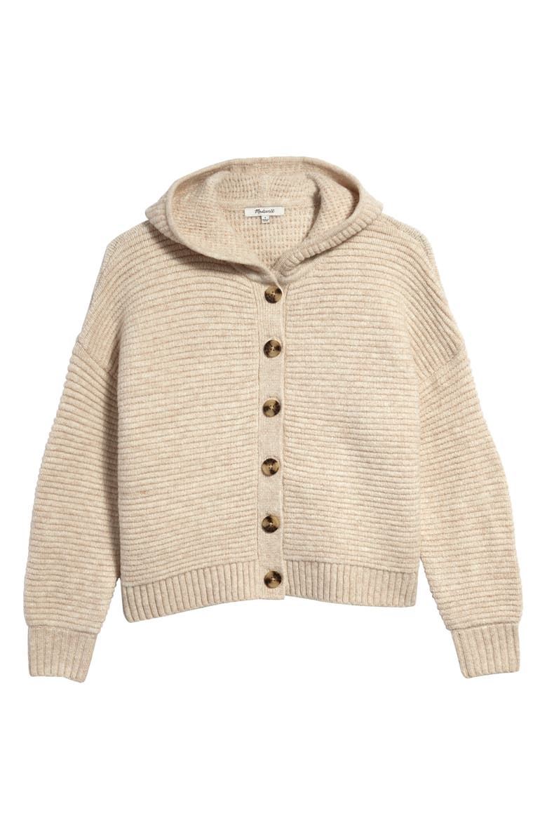 Madewell Hooded Crop Cardigan, Alternate, color,