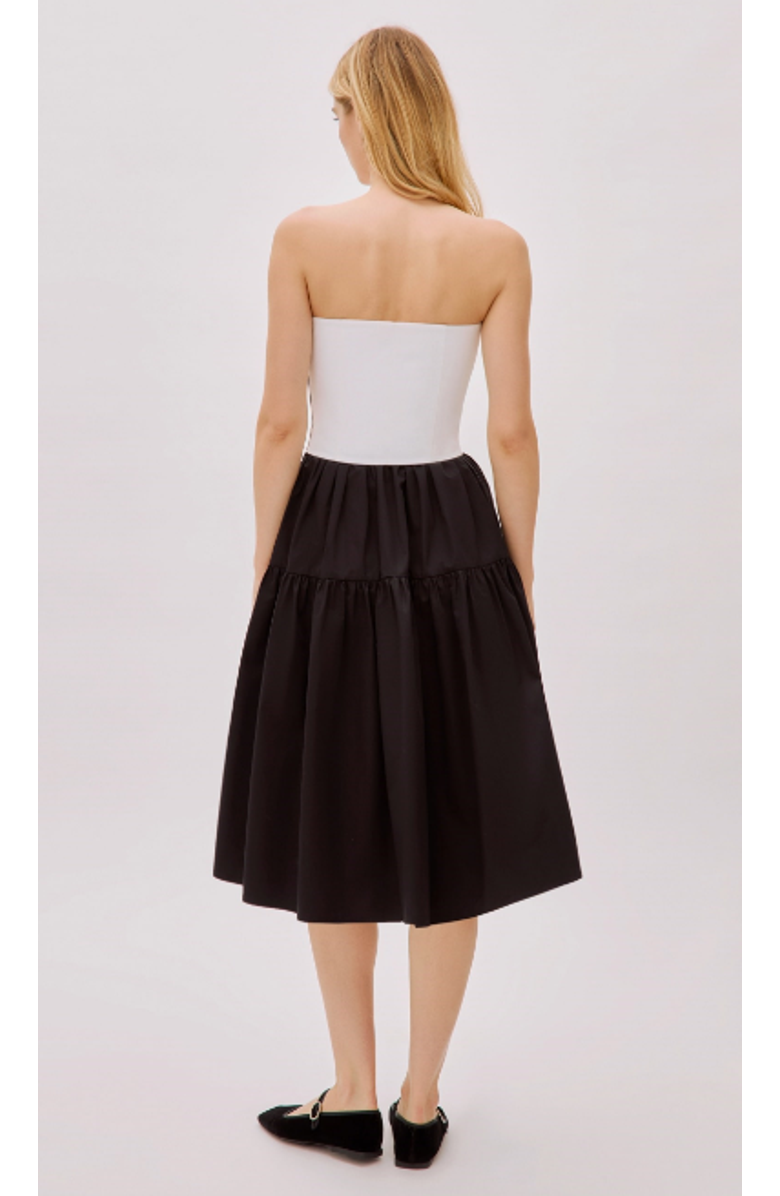 Labeca London Daria Cotton Strapless Dress, Alternate, color, Black