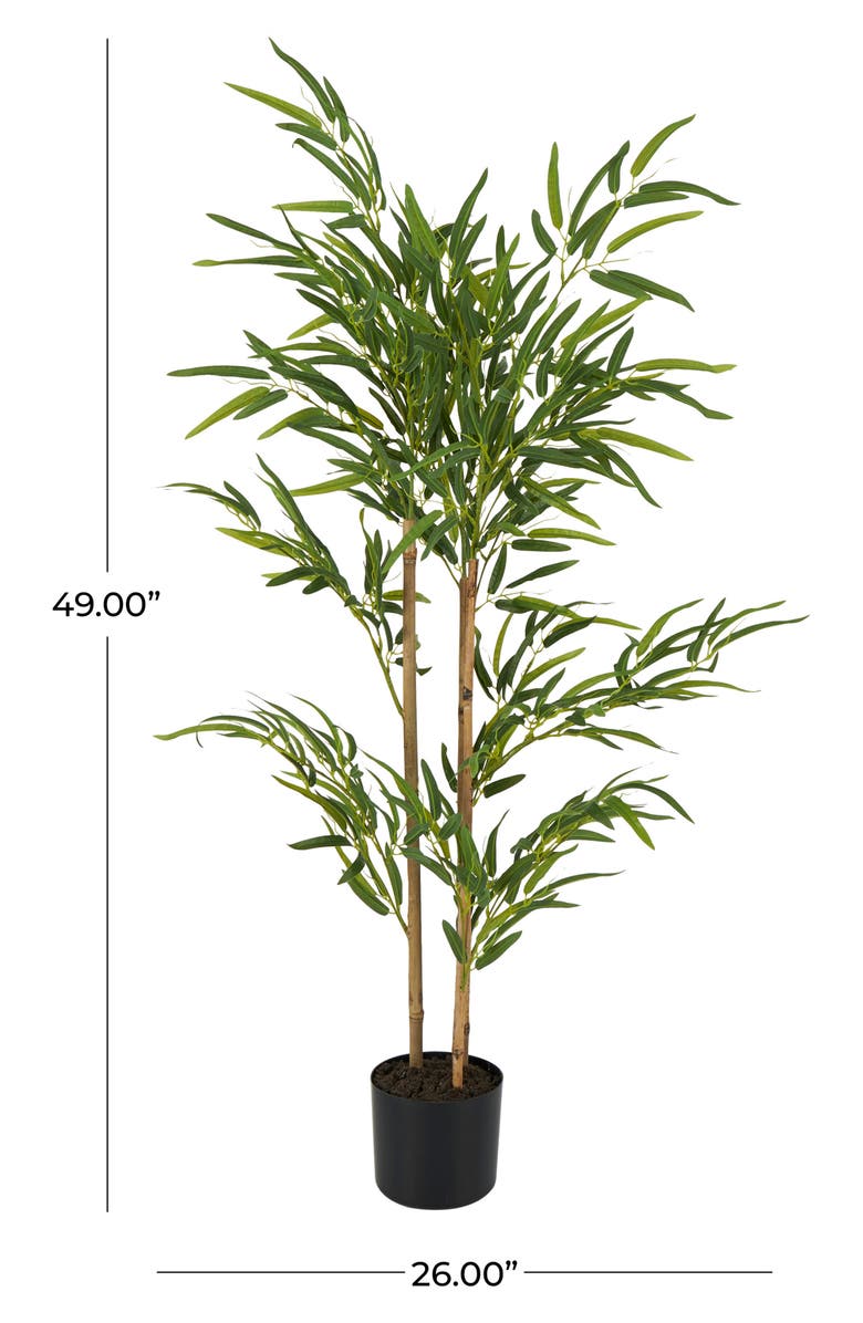 GINGER BIRCH STUDIO Green Faux Foliage Artificial Bamboo Tree in Pot, Alternate, color, 