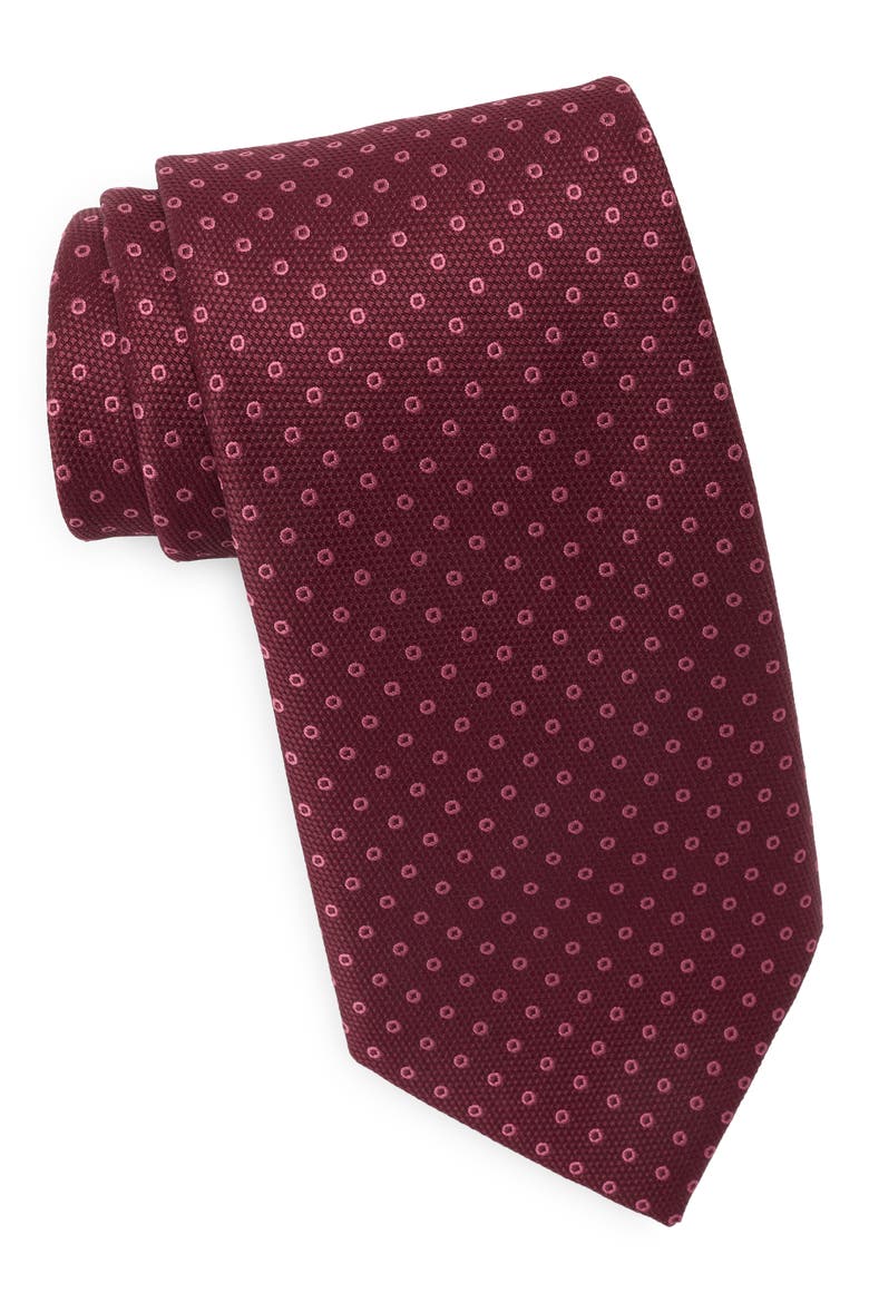 Grenache Dot Tie, Main, color, BURGUNDY
