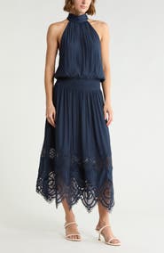 Ramy Brook Elsie Embroidered Border Dress
