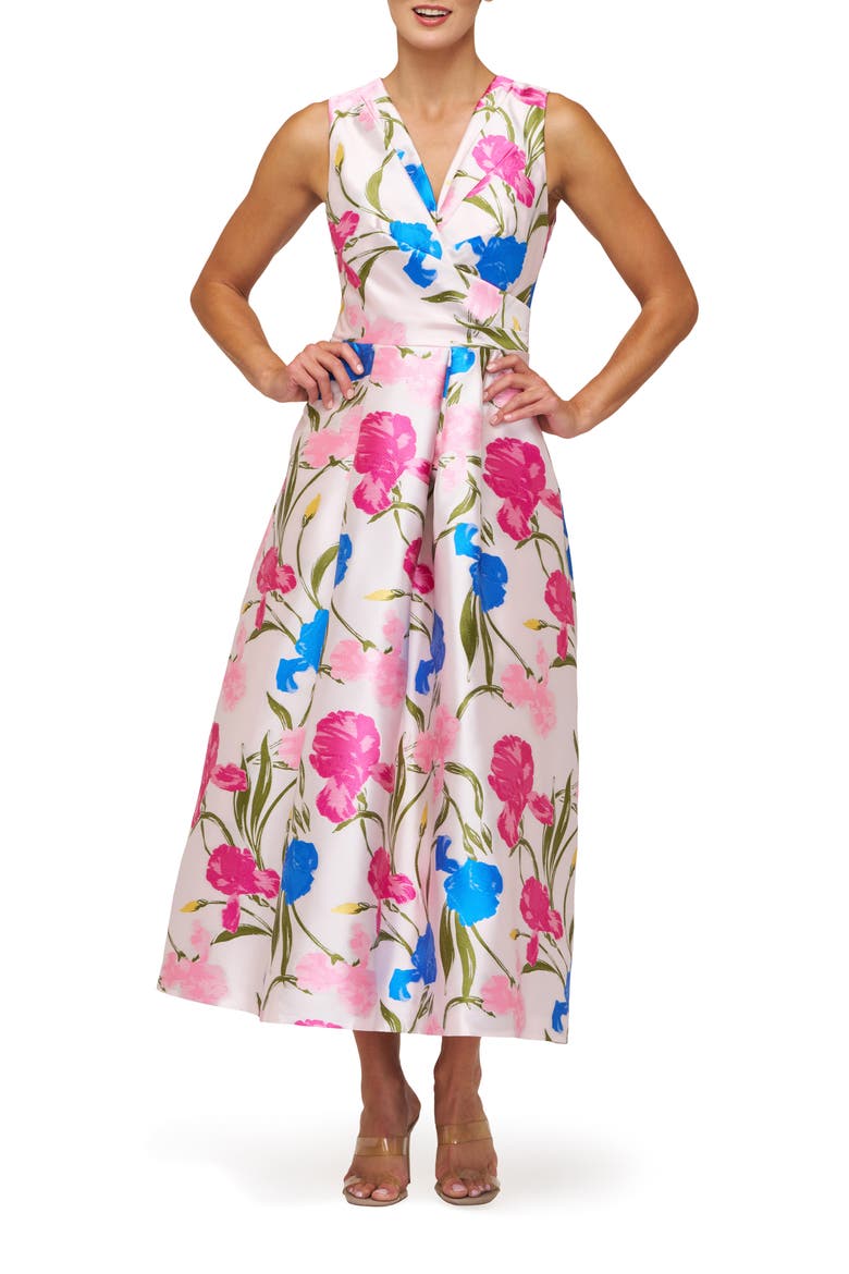 Payton Floral Sleeveless Cocktail Dress, Main, color, FUCHSIA MULTI