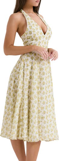 Solada Floral Halter Midi Sundress