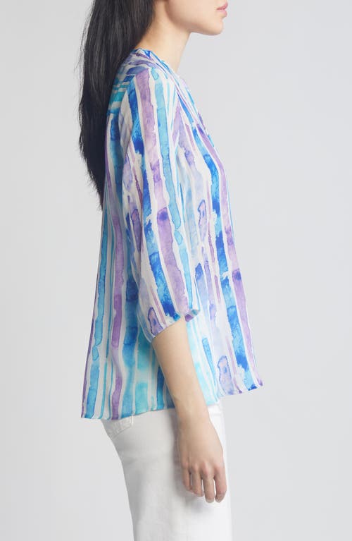 Apny Tie Neck Top In Multi