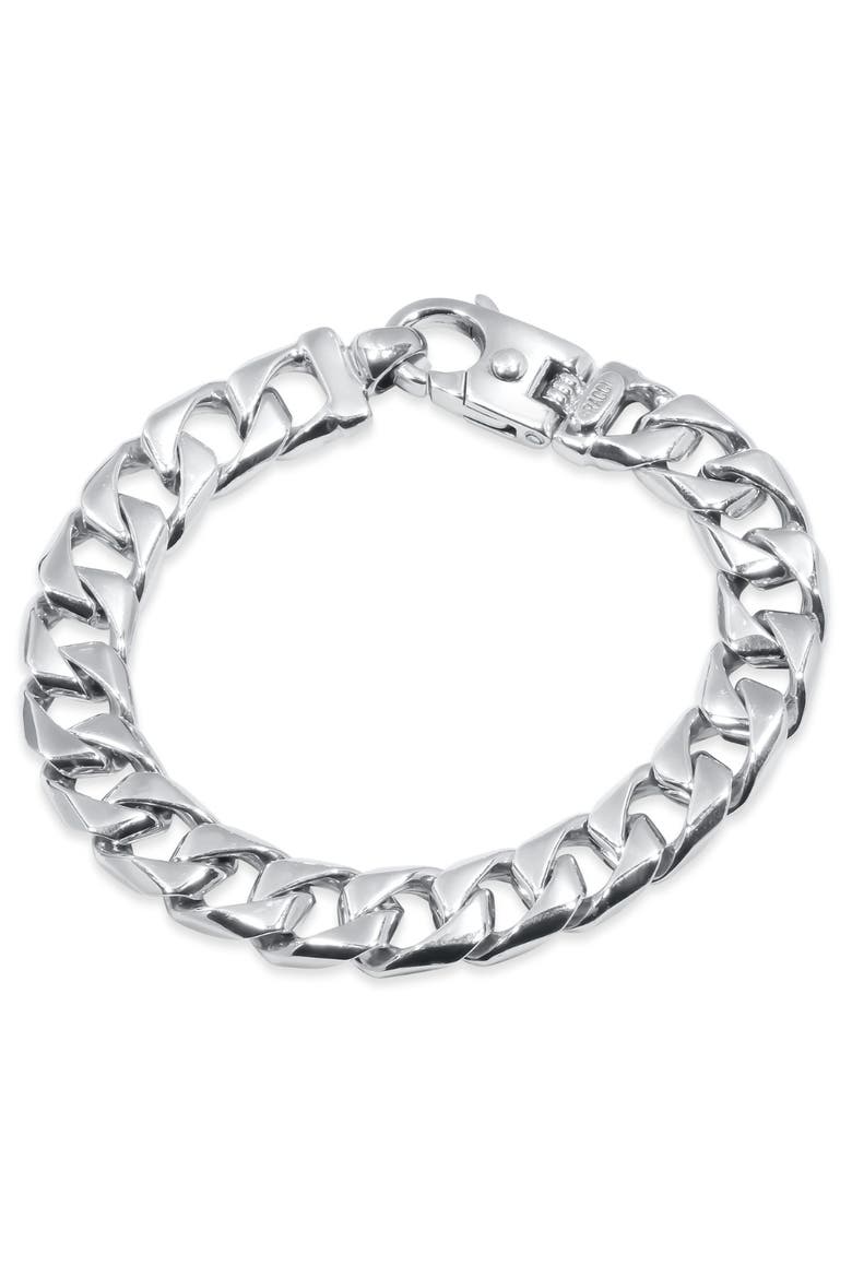 Solid 107.8 gram Platinum 11.5mm Heavy Franco Link Lobster Clasp Bracelet 8.5", Main, color, 950 Platinum