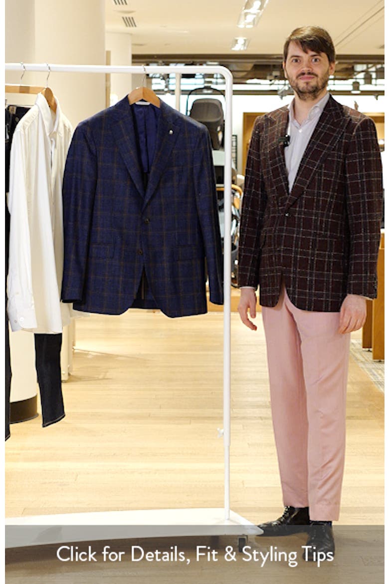 Midland Contemporary Fit Plaid Wool & Silk Blend Sport Coat video