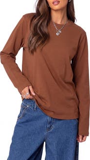 Menina Step Relaxed Fit Long Sleeve Organic Cotton Layering T-Shirt