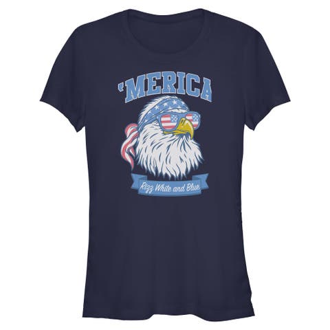 Juniors Lost Gods America Cool Bald Eagle T Shirt