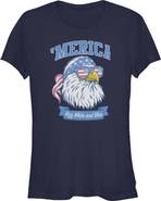 Lost Gods Juniors Lost Gods America Cool Bald Eagle T Shirt