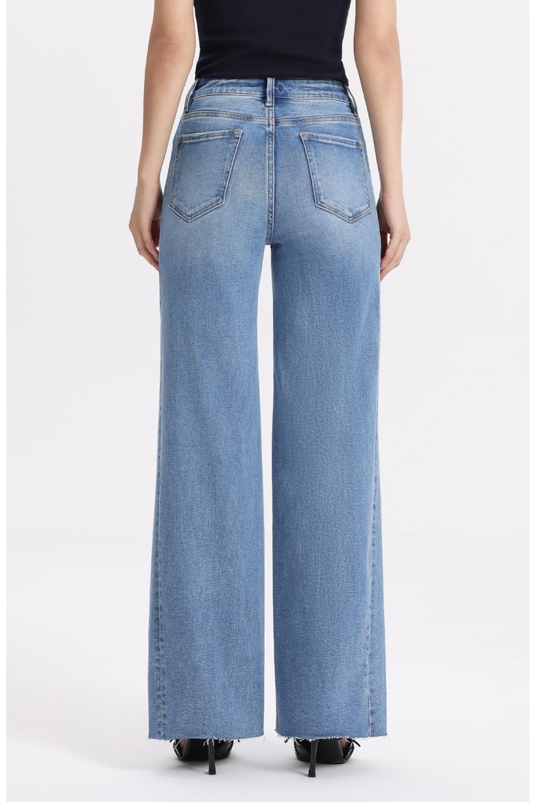 Zephyrine High Waist Cuff Wide Leg Jeans, Alternate, color, LIGHT BLUE