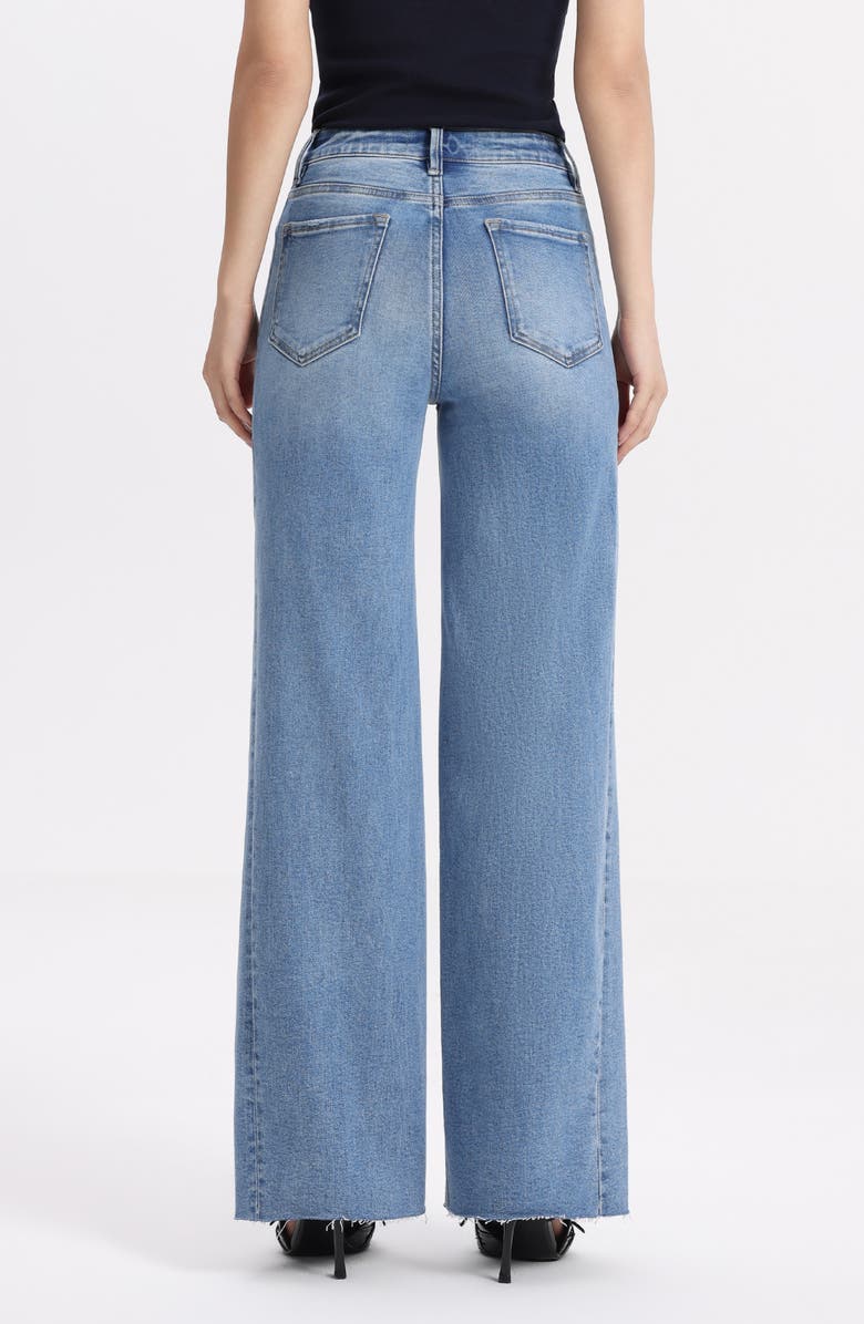 Bayeas Zephyrine High Waist Cuff Wide Leg Jeans, Alternate, color, Light Blue