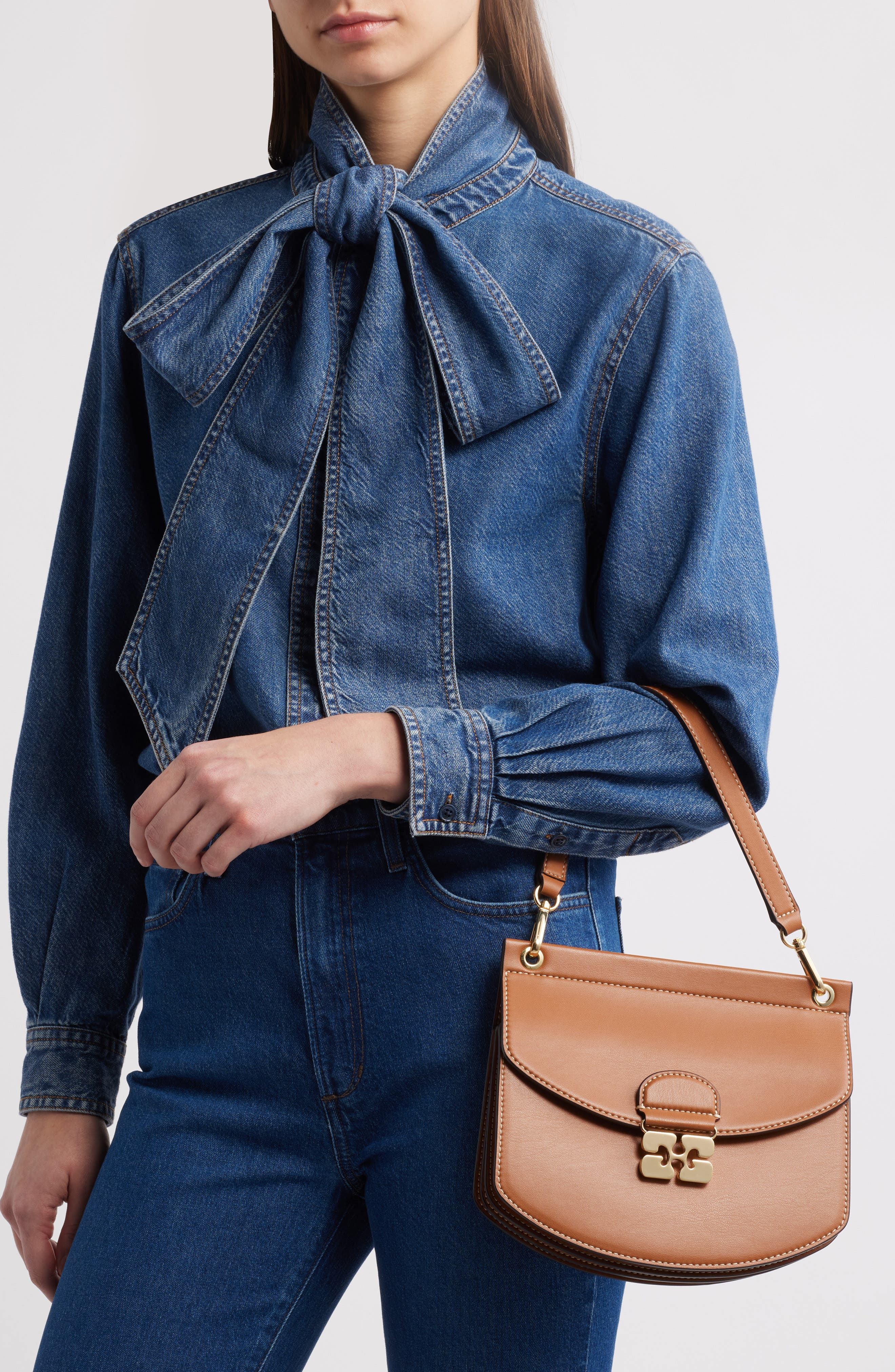 Small Apo-G Leather Crossbody Bag, Alternate, color, CARAMEL CAFE